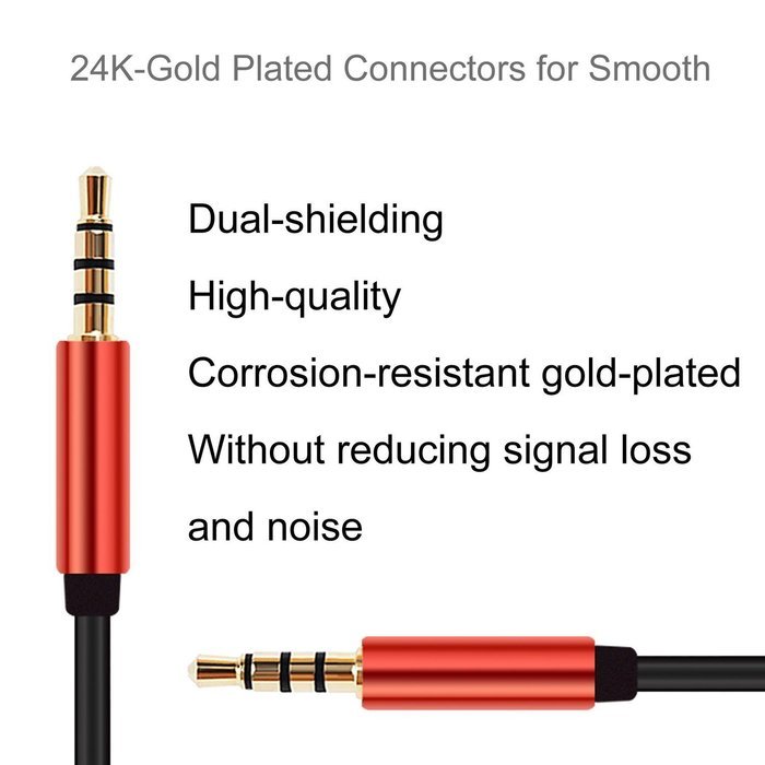 DIKOO 35510011 AUX 3.5mm Male to Male Stereo Audio Cable with In-line Microphone