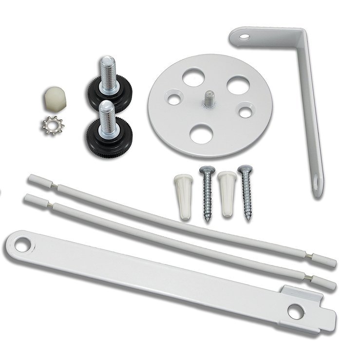Orb Audio MultiMount Adjustable Speaker Mount for Wall or Ceiling - White