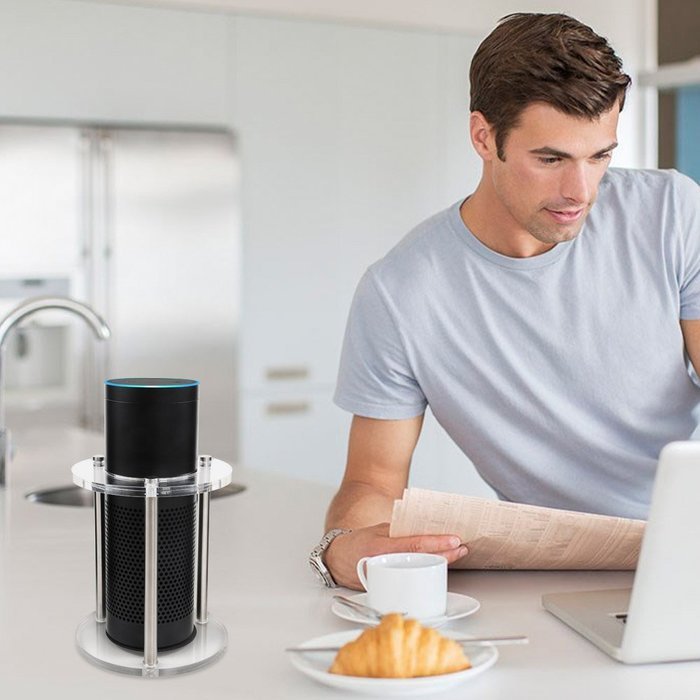 UMTELE Speaker Stand for Amazon Echo - Protect Alexa - Acrylic + Aluminum