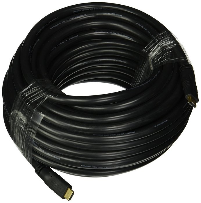Monoprice 25ft 22AWG CL2 High Speed HDMI&reg; Cable With Ethernet - Black N5