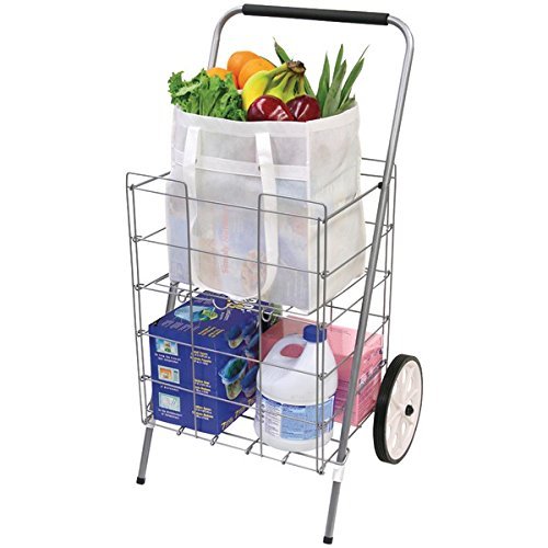 New HELPING HAND FQ3915D 2-Wheel Folding Cart with Folding Shelf
