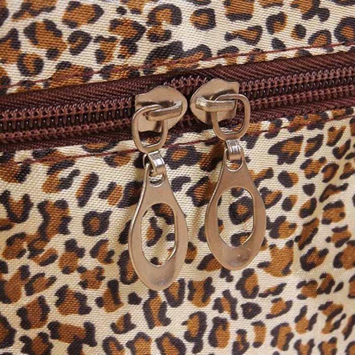 Creazy&reg; Women Leopard Print Cosmetic Bags Women Travel Makeup Bag (Brown)