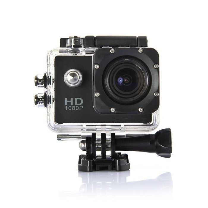Kasily Waterproof Action Camera 12MP 1080P HD with 2 Batteries and Free Accessories Kit (Black)