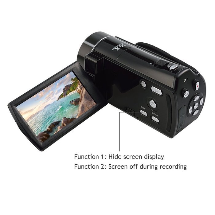 MARVUE 307 Mini Portable Camcorder FHD 1080p Max 24.0 MP 3.0" Screen Support External Fisheye Teleconvertor Wide... N7