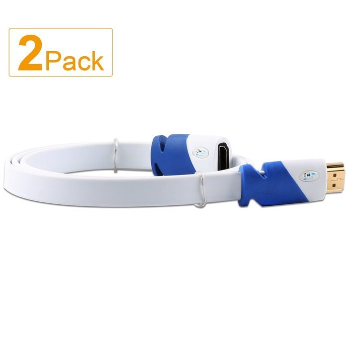 Super HD 4K Ultra HDMI Flat Cable 2.0V Male to Female HDMI Extension Cord Support 3D,Ethernet,1080P,and Audio... N2