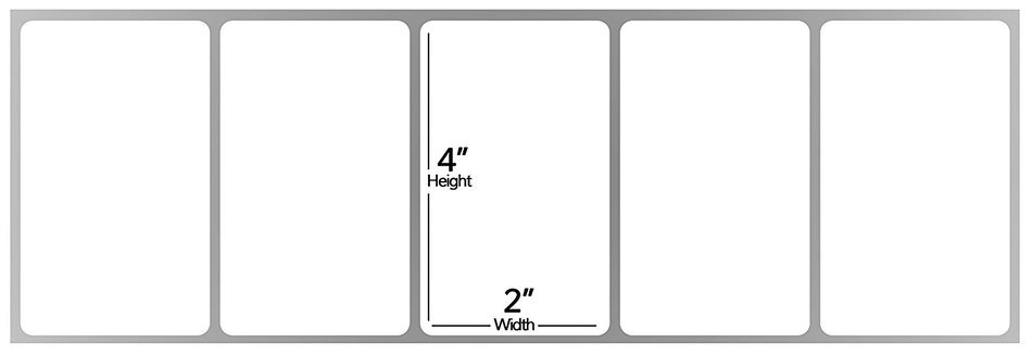 4 x 2 Fanfold Zebra Compatible Direct Thermal Labels (4 Cartons) for Zebra Printer GC420d GC420t GK420d GK420t... N2