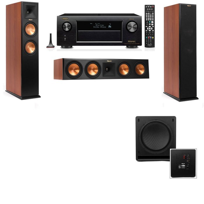 Klipsch RP-250F Tower Speakers CH-SW-112-3.1-Denon AVR-X4100W