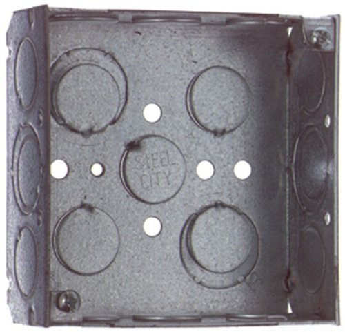 Steel City 521511234EW Pre-Galvanized Steel Square Box with 1/2-Inch and 3/4-Inch Knockouts by Thomas & Betts