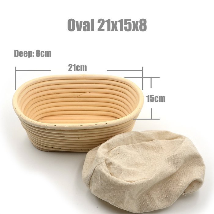 AngelaKerry 1pcs 34x15.5x7cm (1.3x0.6x0.2.8 inch) Banneton Brotform Long-Strip Bread Proofing Basket Handmade N7