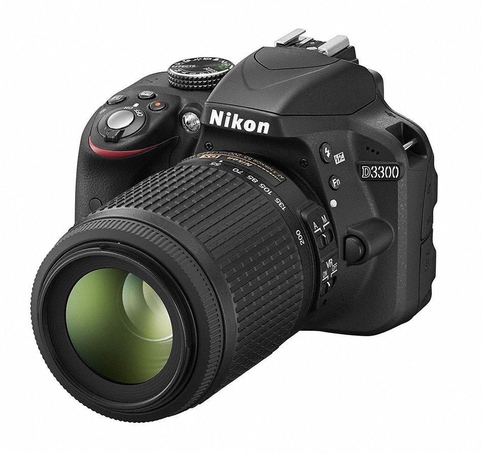Nikon D3300 24.2 MP CMOS Digital SLR with Auto Focus-S DX NIKKOR 18-55mm f/3.5-5.6G VR II Zoom Lens (Black) -... N3
