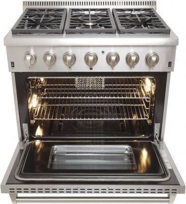 Kucht KRD366F 36" Dual Fuel Freestanding Range with 6 Burners, in Stainless Steel N2