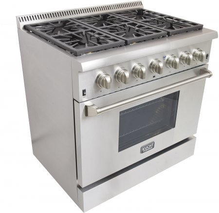 Kucht KRD366F 36" Dual Fuel Freestanding Range with 6 Burners, in Stainless Steel N4
