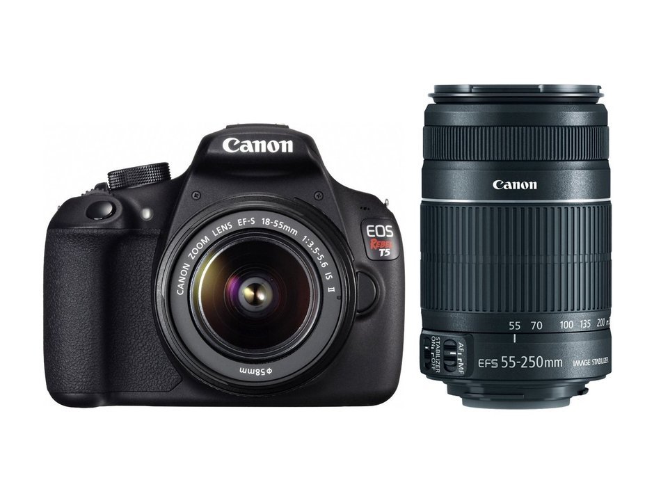 Canon EOS Rebel T5 with 18-55mm and 75-300mm Lenses