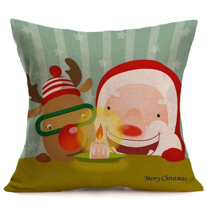 Pillow Cover,Haoricu Vintage Christmas Cartoon Smowman Penguin Sofa Bed Home Decoration Festival Pillow Case Cushion... N23