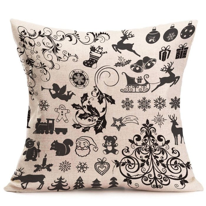 Pillow Cover,Haoricu Vintage Christmas Cartoon Smowman Penguin Sofa Bed Home Decoration Festival Pillow Case Cushion... N25