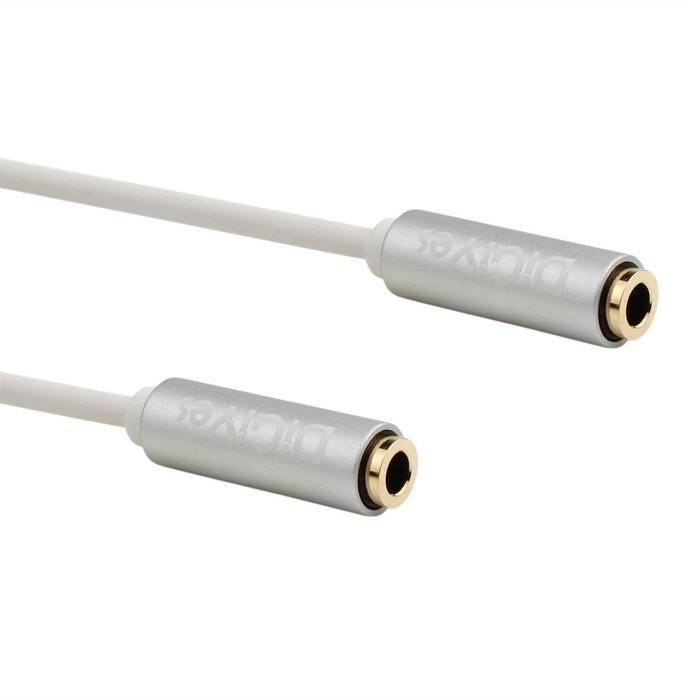 DiGiYes&reg; 1.8m（6ft） 3.5mm Male to 2 x 3.5mm Female Aux Stereo Audio Splitter Cable Gold Plated Metal Connector... N2