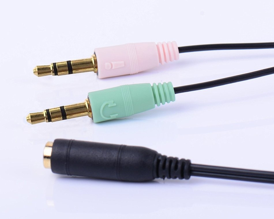 BAPHIILE B3 Headphone Splitter for Computer, 3.5mm Female to Dual 3.5mm Males, Branches for Headset & Mic Jacks...