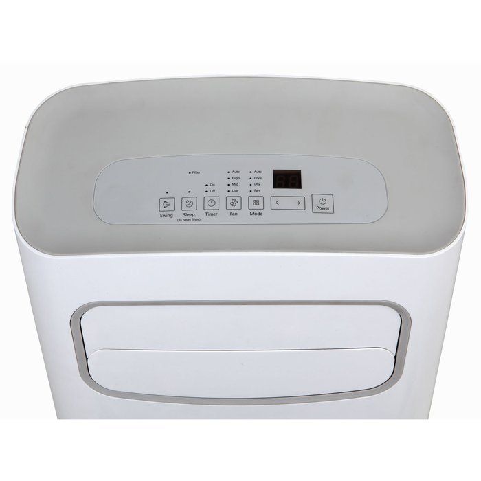 Keystone KSTAP14CG 14,000 BTU 115V Portable Air Conditioner with Remote Control, White/Gray