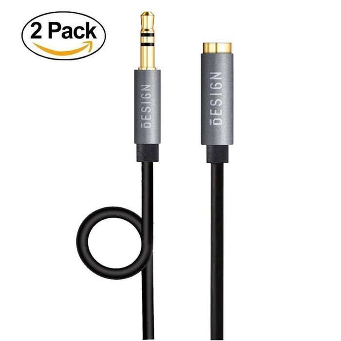 Besign 2-Pack 3.5mm Female to 2 Male Headphone Mic Audio Y Splitter Cable with Separate Headphone / Microphone... N33