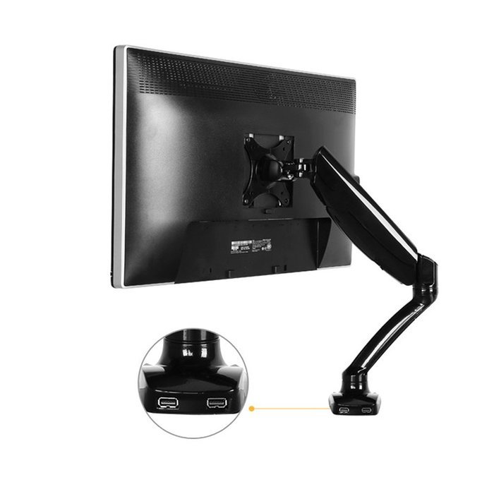 Fleximounts Full Motion Desktop Mount For 10''-27'' LED, LCD, Pdp Computer Monitor With 2... N3