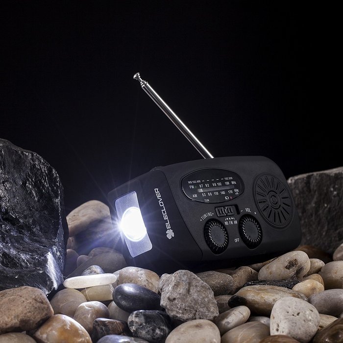 [2016 Upgraded Version] ELECLOVER Portable Dynamo Emergency Solar Crank AM/FM/NOAA(WB) Weather Radio with LED... N7