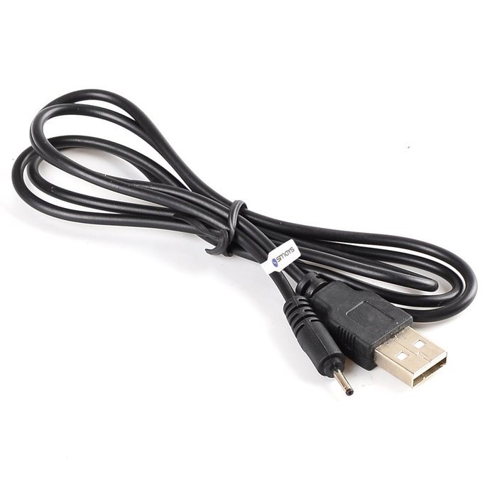 Smays USB to 2.0mm/0.7mm DC-in Power Cable - Pack of 2 (2.5A Power Cord, Center PIN Positive, 2.6 Feet = 0.8 Meter...