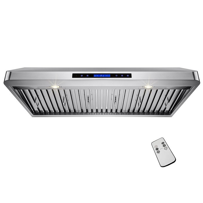 AKDY&reg; 48" Under Cabinet Kitchen Cooking Vent LED Touch Control Stainless Steel Range Hood w/Remote Control N7