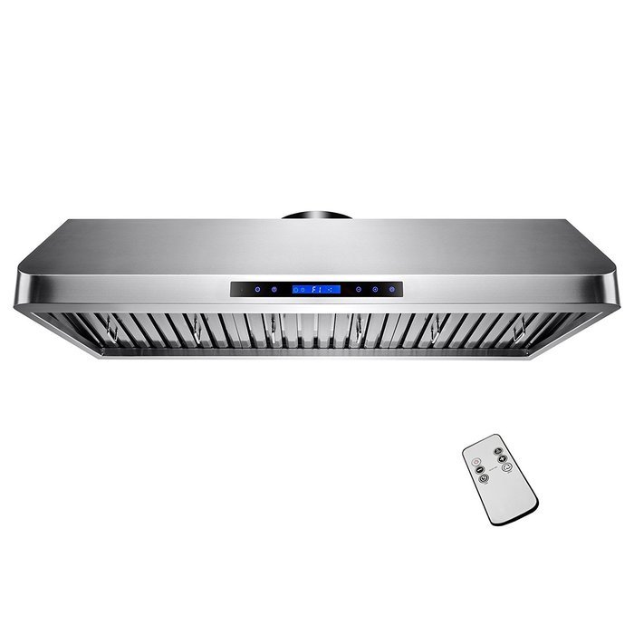 AKDY&reg; 48" Under Cabinet Kitchen Cooking Vent LED Touch Control Stainless Steel Range Hood w/Remote Control N9