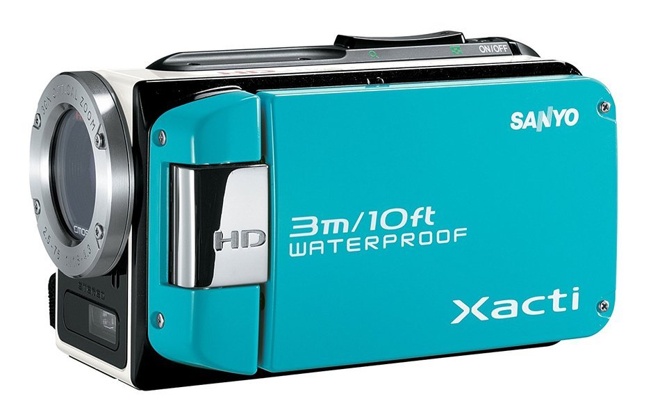 Sanyo VPC-WH1 High Definition Waterproof Flash Memory Camcorder w/ 30x Optical Zoom (Blue) (Discontinued by Manufacturer)