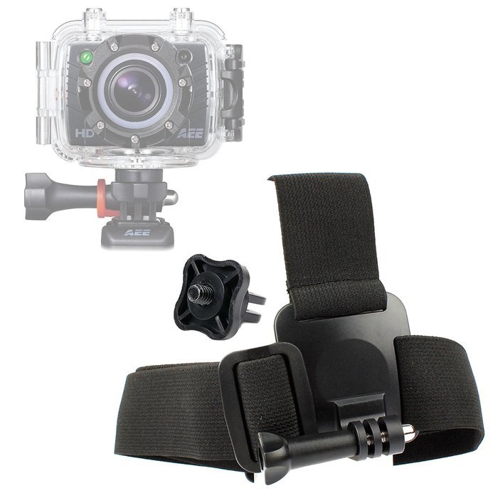 DURAGADGET Black, Fully Adjustable Head Strap Mount Compatible with the AEE S40 Pro Action Camera | With Screw... N2