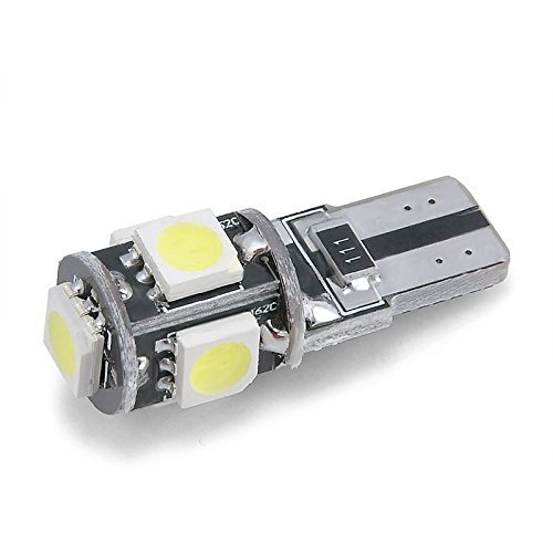 10x T10 White Led Free Canbus Error 5 SMD Car Side Wedge light Bulb 168 194 W5W N3