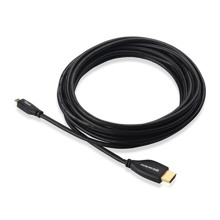 Cable Matters (2 Pack) High Speed Micro-HDMI (Type D) to HDMI (Type A) Cable 3D & 4K Resolution Ready with Ethernet... N4