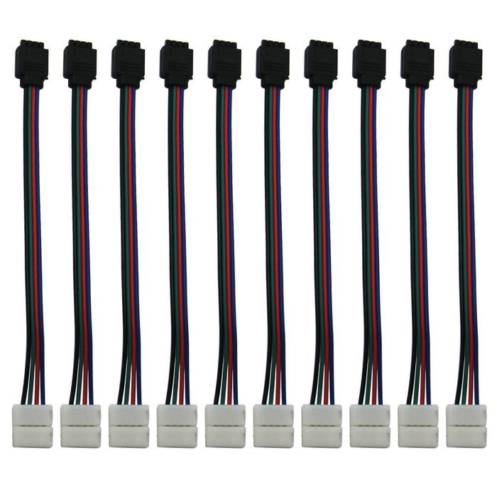 DODOLIGHTNESS 10Pcs Connector Adapter Cable LED PCB Strip 3528 to 3528 Single Color 8mm Free Welding N3