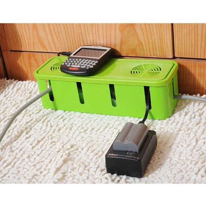 DSSY Power Cord Socket Storage Box With Cooling Holes - Blue N7