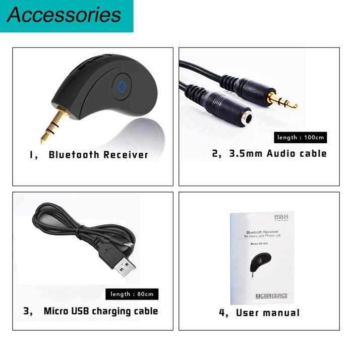 Willful Bluetooth Receiver- Wireless Audio Adapter HiFi Music Streaming Receiver with 3.5 mm Stereo Output for... N8