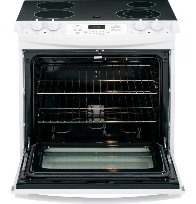 GE JD630DFWW 31.25" Drop-In Electric Range with Smoothtop Cooktop, None Drawer, 4.4 cu. ft. Primary Oven Capacity... N3