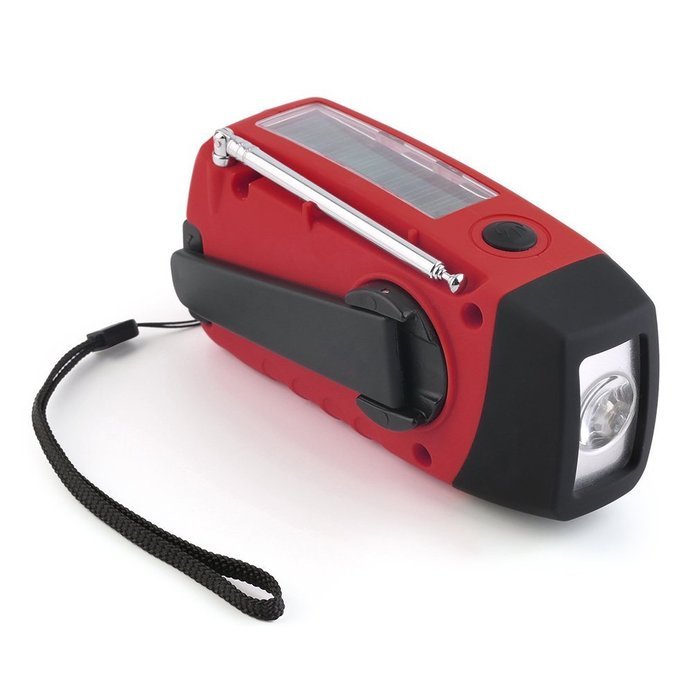 Solar LED Flashlight, OUTAD Portable Hand Crank Self Powered Emergency Radio with 2000mAh Smart Phone Charger,... N2