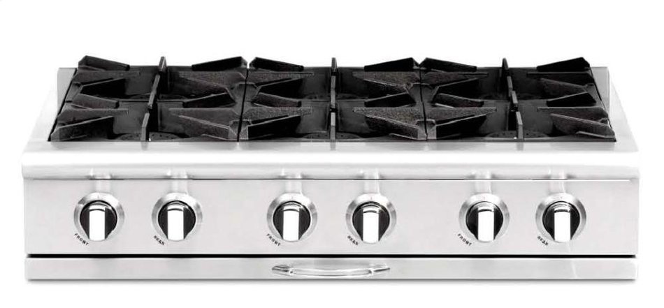 Capital Culinarian Series CGRT362B2-N 36" Restaurant Style Natural Gas Range Top with 4 Burners 12" BBQ Grills...