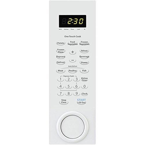 Stainless Steel 1000 Watts Mid-Size Microwave Oven, 1.1 Cubic Ft., Automatic Defrost, Clock Display, White N3