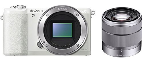 Sony Alpha a5100 24.3 MP Interchangeable Lens Camera with 18-55mm Lens SEL Zoom Lens (White)