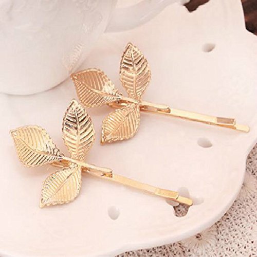 SysPod(TM) New Fresh Wind Latest European And American Retro Stereo Leaves Little Hair Clips N6