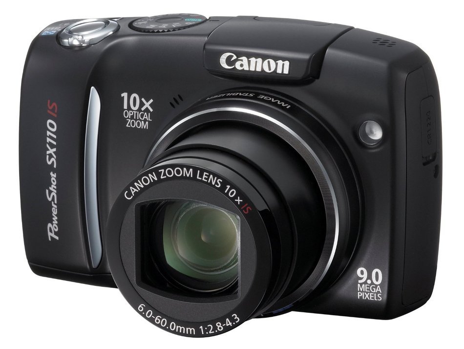 Canon Powershot SX110IS 9MP Digital Camera with 10x Optical Image Stabilized Zoom (Silver) N6