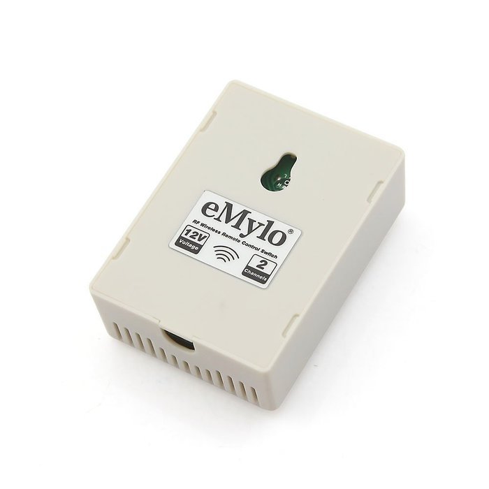 eMylo&reg; DC 12V 2CH 433Mhz RF Wireless Relay Remote Control Light Momentary Switch Transmitter with Receiver N2