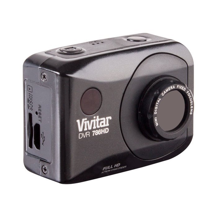 Vivitar DVR783-SIL 5.1MP Digital Action Camcorder with Bike and Helmet Mount (Silver) N11
