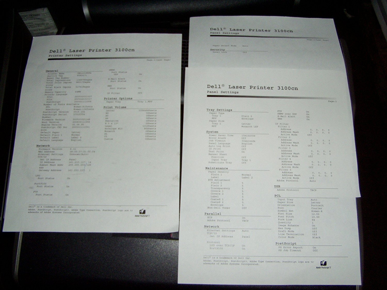 Dell 3100CN Laserprinter N4 free image download