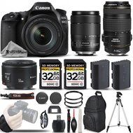 Canon EOS 80D Wi-Fi Full HD 1080P Digital SLR Camera + Canon 18-135mm IS USM Lens + Canon 70-300mm IS USM Lens... N2