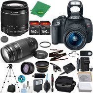 Canon Rebel T5i Camera + 18-55mm IS STM + 75-300mm III + 2pcs 16GB Memory + Case + Memory Reader + Tripod + Starter...