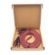 Gold-Plated 3.5mm Male to 2-Male RCA [Left / Right] Stereo Audio Y Cable, Dual Shielded 1-2rca Audio Auxiliary... N3
