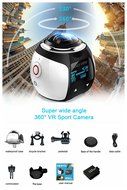 SEREE S1 Action Camera Camcorder 4K 360 Degrees Wifi Mini Ultra HD Panorama Sport Driving VR Camera Waterproof... N10