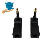Lemeng 2-Pack Digital Fiber Optic Toslink Right Angle 90 Degree Female to 3.5 mm Mini Male Optical Audio Connector... N2